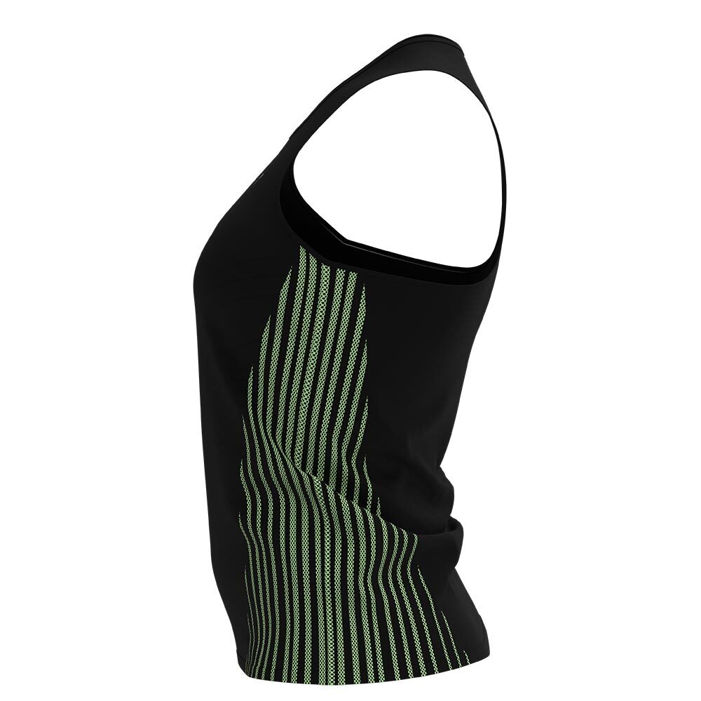 Compressport Performance Hardloopshirt Zonder Mouwen Zwart/Groen Dames