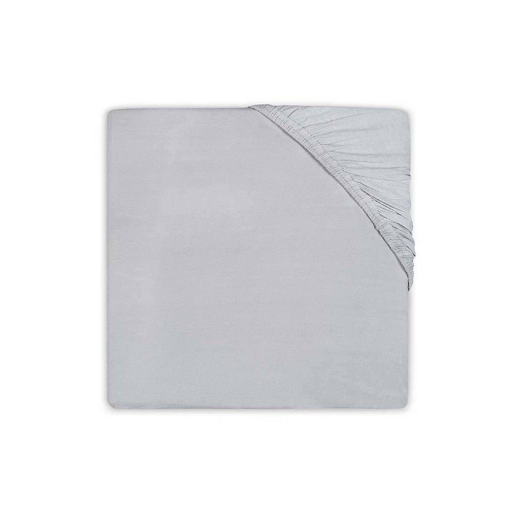 katoenen hoeslaken juniorbed 70x140/75x150cm soft grey