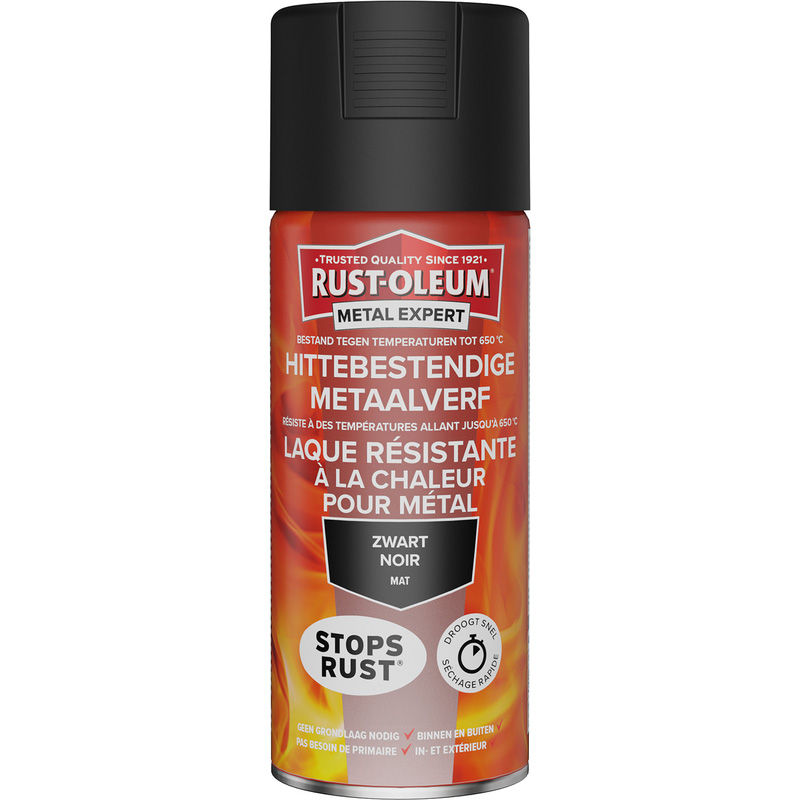 Rust-Oleum Hittebestendige Metaalverf 400ml zwart