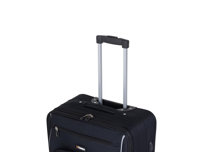 FTM Reisekofferset World soft 2-teilig, schwarz Zwei Trolleys unterschiedlicher Grösse