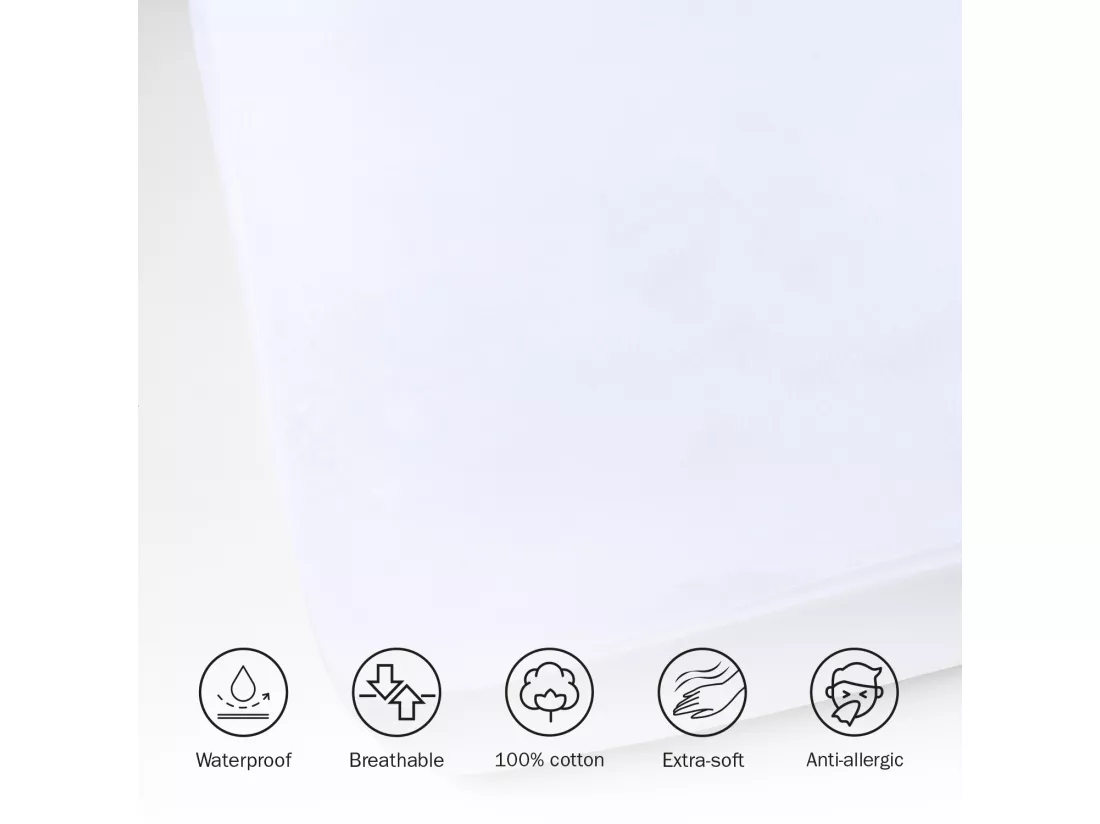 Protège-matelas imperméable 100% coton