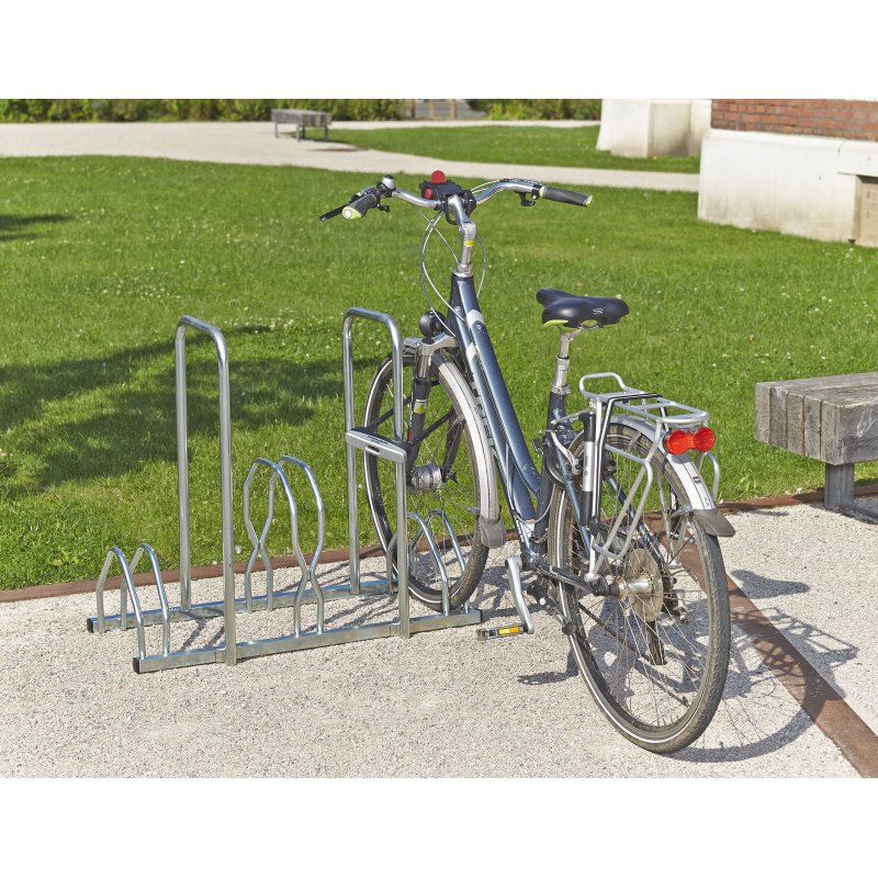 Râtelier 3 vélos avec 2 arceaux pour antivol