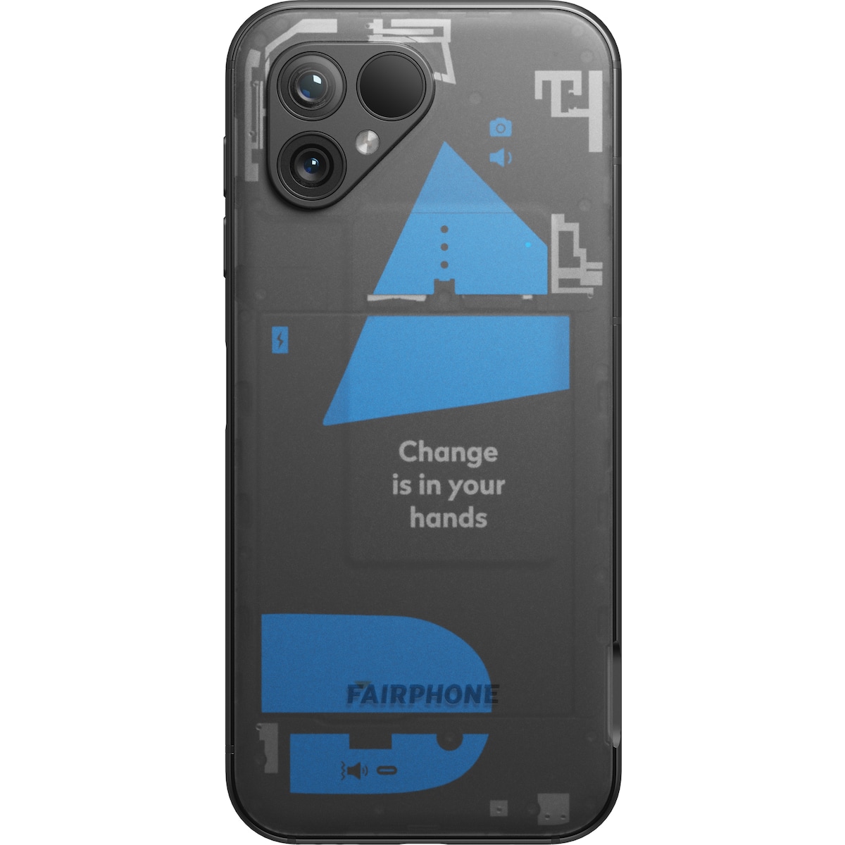 Fairphone 5 5G smarttelefon 8/256GB (gjennomsiktig)