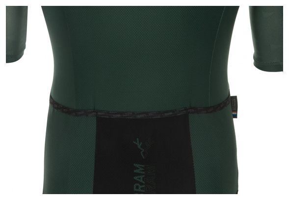 Maillot Manches Courtes LeBram Loze Vert Agave Coupe Aero
