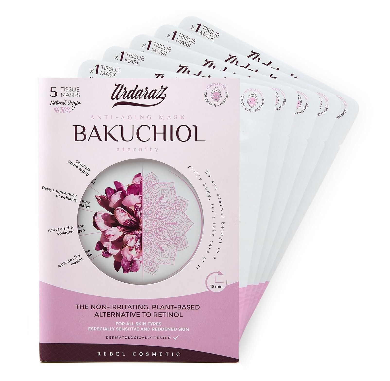Ardaraz Anti Falten und Feuchtigkeits Gesichtsmasken mit Bakuchiol