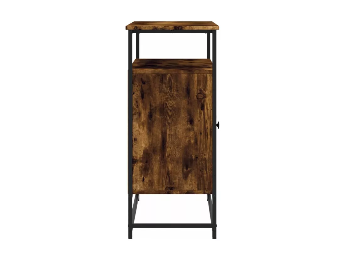 Buffet chêne fumé 100x35x80 cm bois d'ingénierie