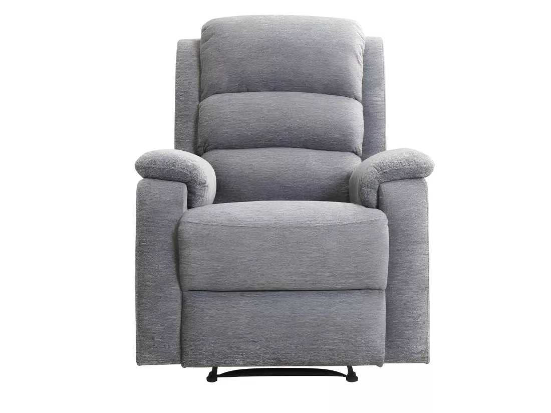 Canapé 3 places et fauteuil relax électrique en tissu anthracite NEVERS