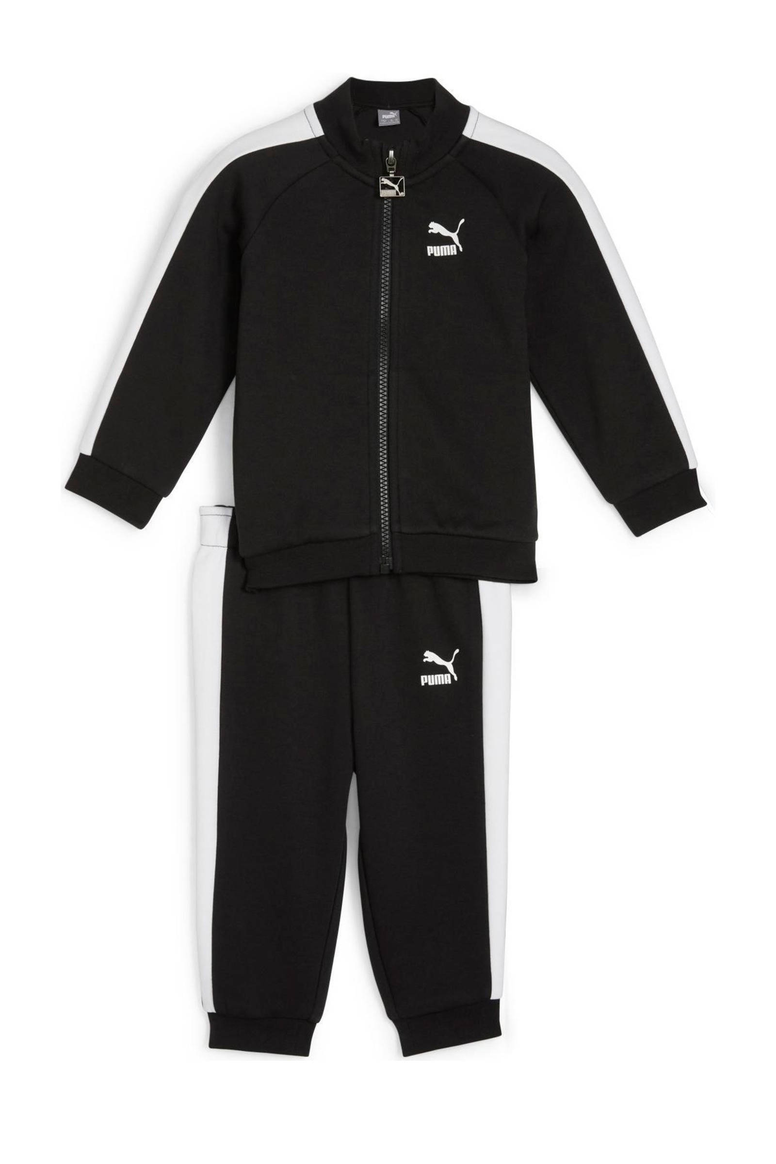 Puma joggingpak zwart/wit
