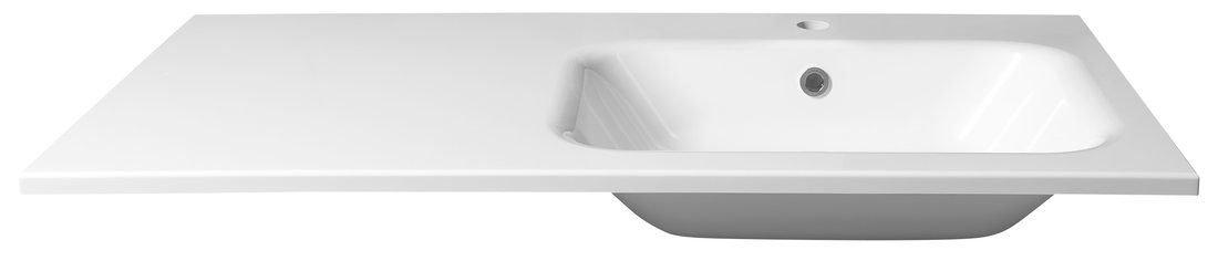Sapho Areca wastafel met kraangat rechts 100cm wit glans