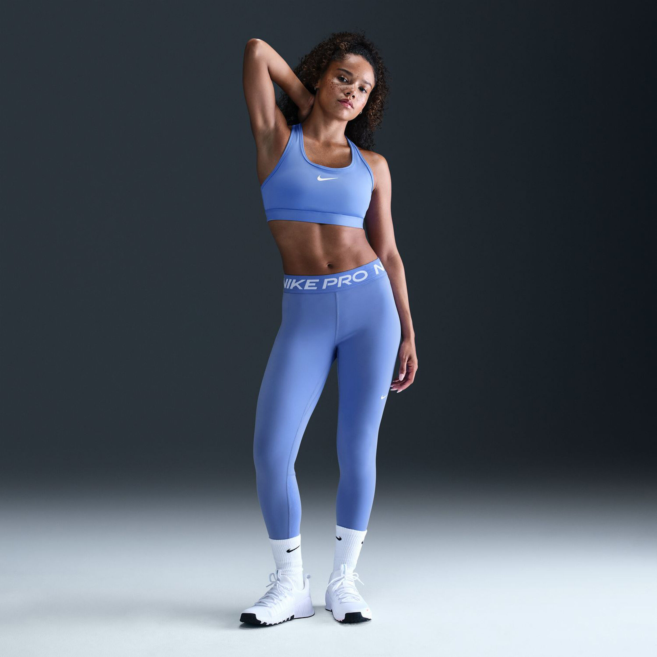 Nike Pro 365 Collant Tight Femmes - Bleu Clair , Blanc