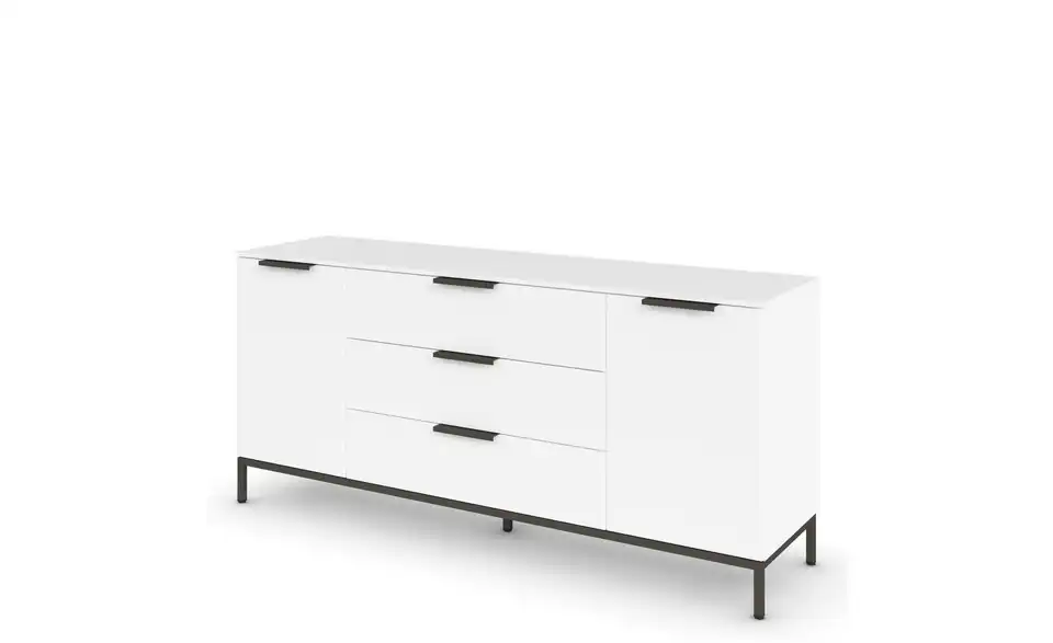 Sideboard Weiß Front: Dekor, Oberboden: Dekor Graphit