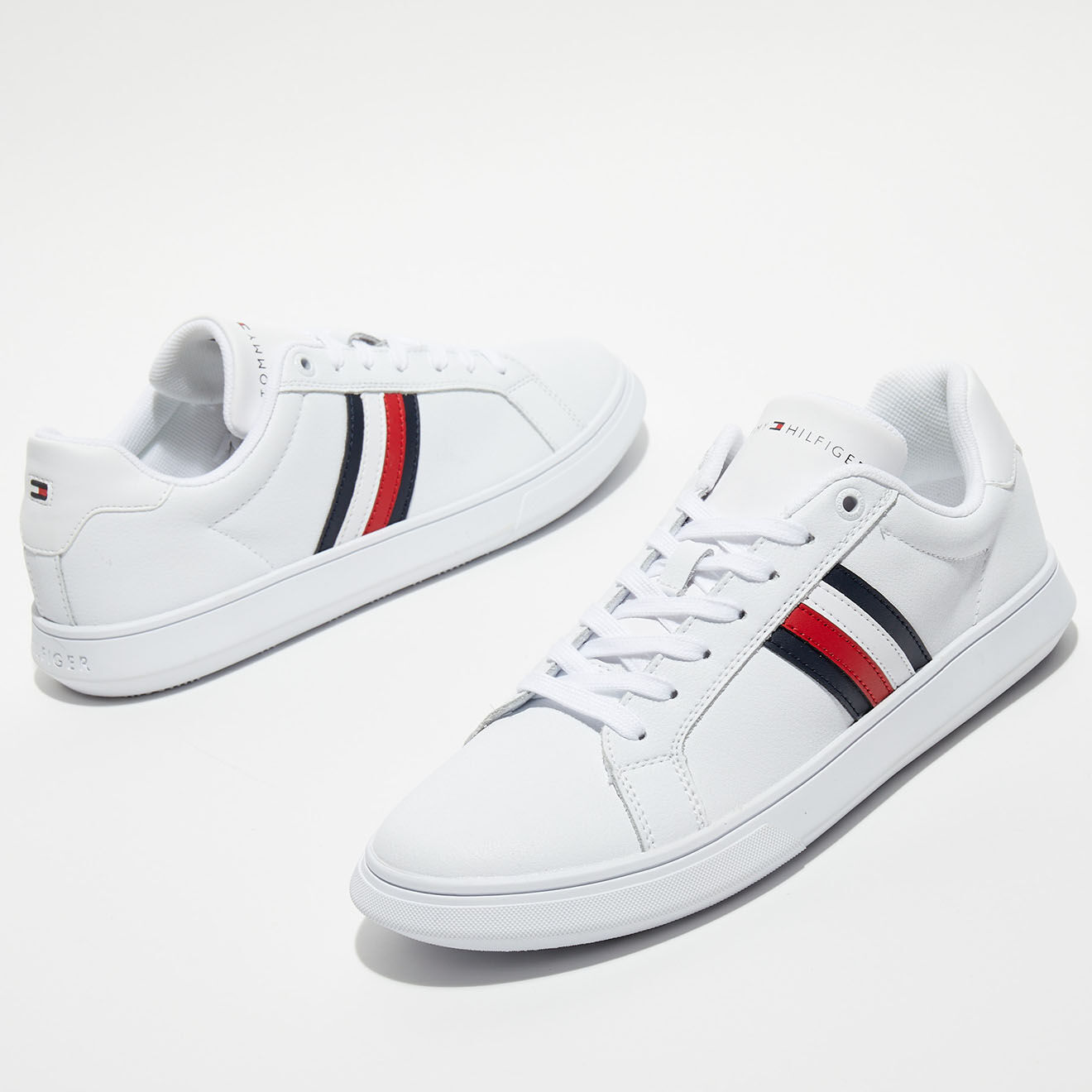 Tommy Hilfiger Baskets en Cuir Corporate Cupsole blanches