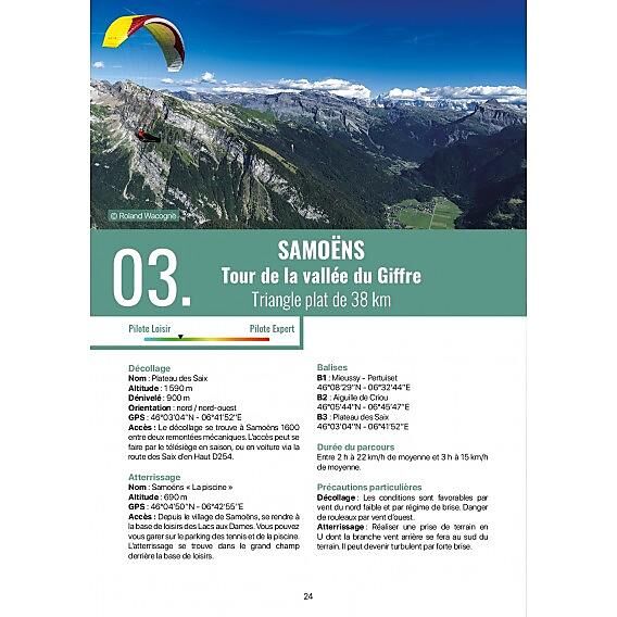 CHEMIN DES CRETES - TOPO CROSS PARAPENTE 40 ITIN