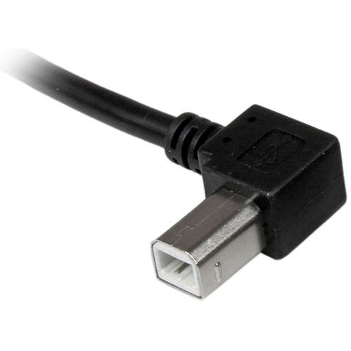 StarTech.com Câble USB 2.0 A vers USB B Coudé à Gauche Mâle / Mâle pour imprimante - 2 m - Noir