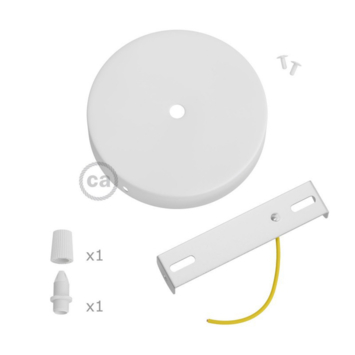 Plafondplaat metaal wit 12cm