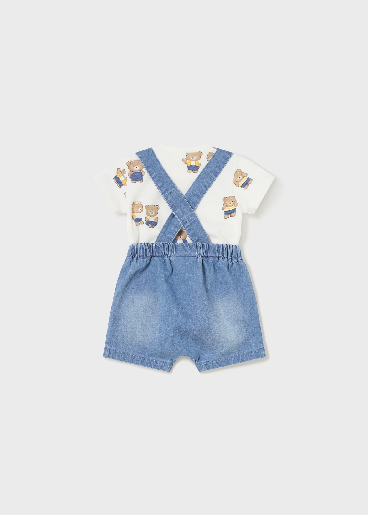 Conjunto de 2 peças em algodão sustentável para recém-nascidos.