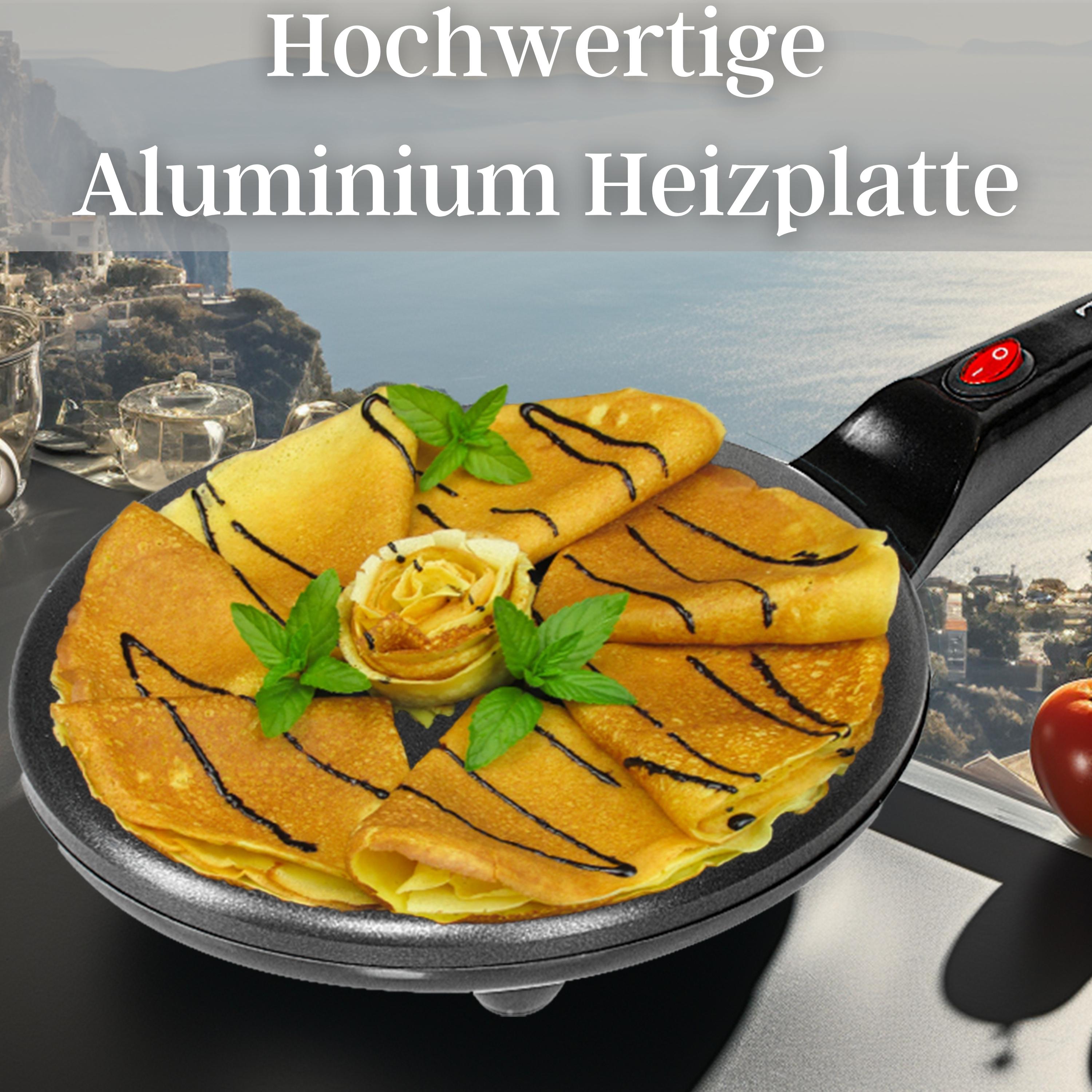 Zilan Crêpes Maker 20cm Antihaftbeschichtung Cool-Touch-Griff 800W