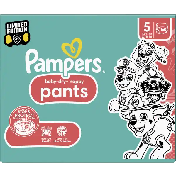 Baby Dry Nappy Pants Gr. 5 (12-17kg) Monatsbox Paw Patrol