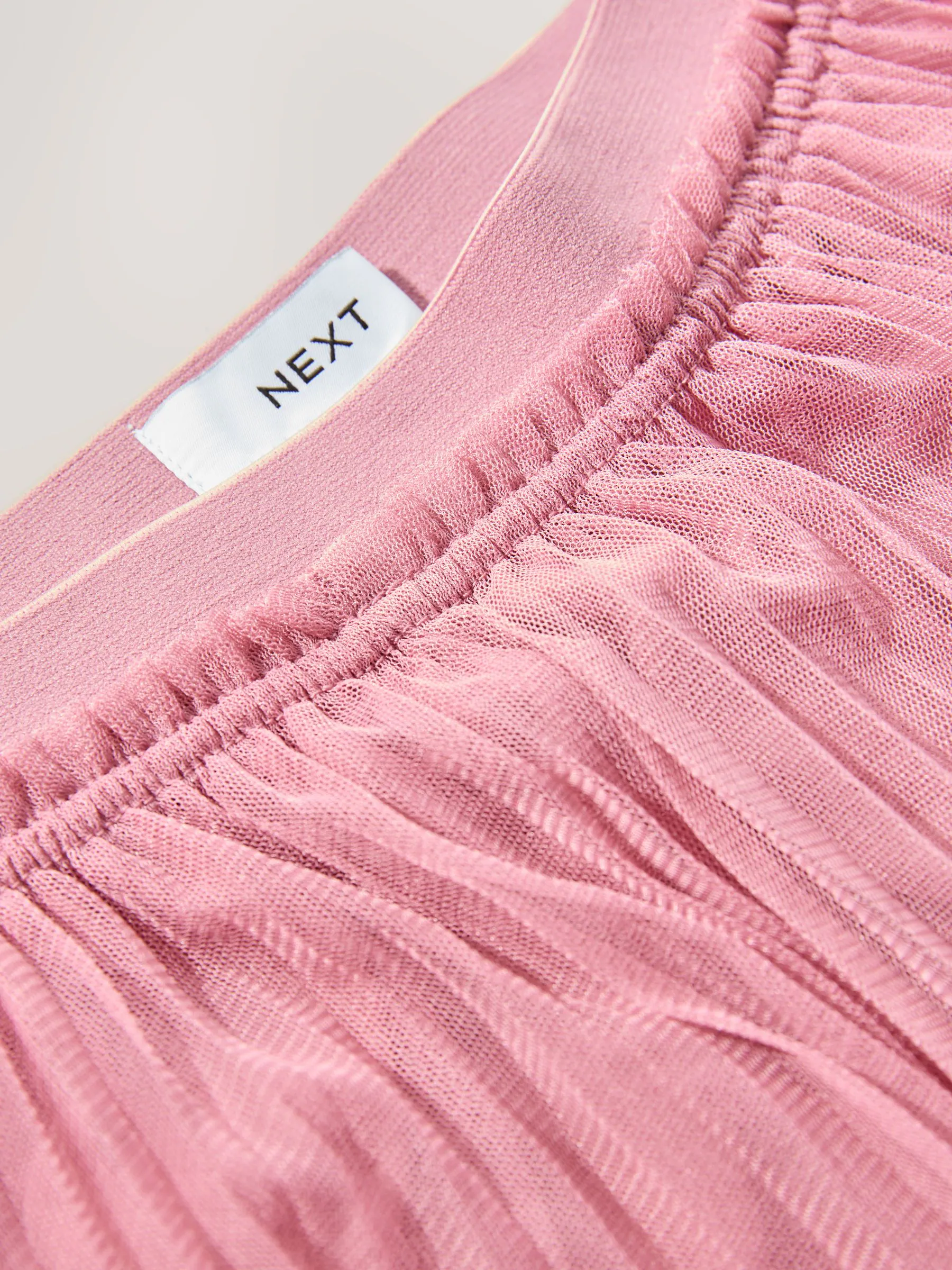 Roze - Pleated Mesh Tulle Maxi Skirt