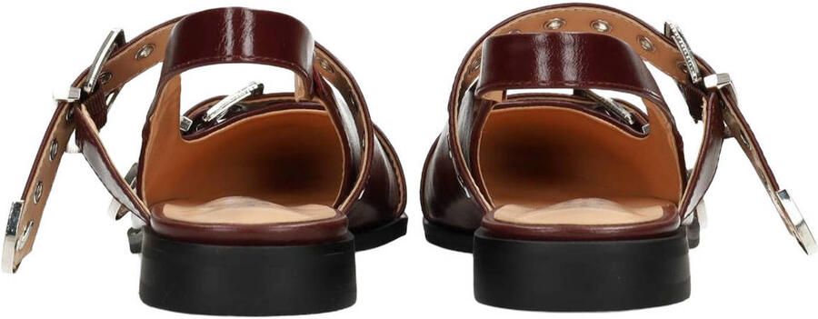 POSH by Poelman Julie lak slingback loafers bordeaux