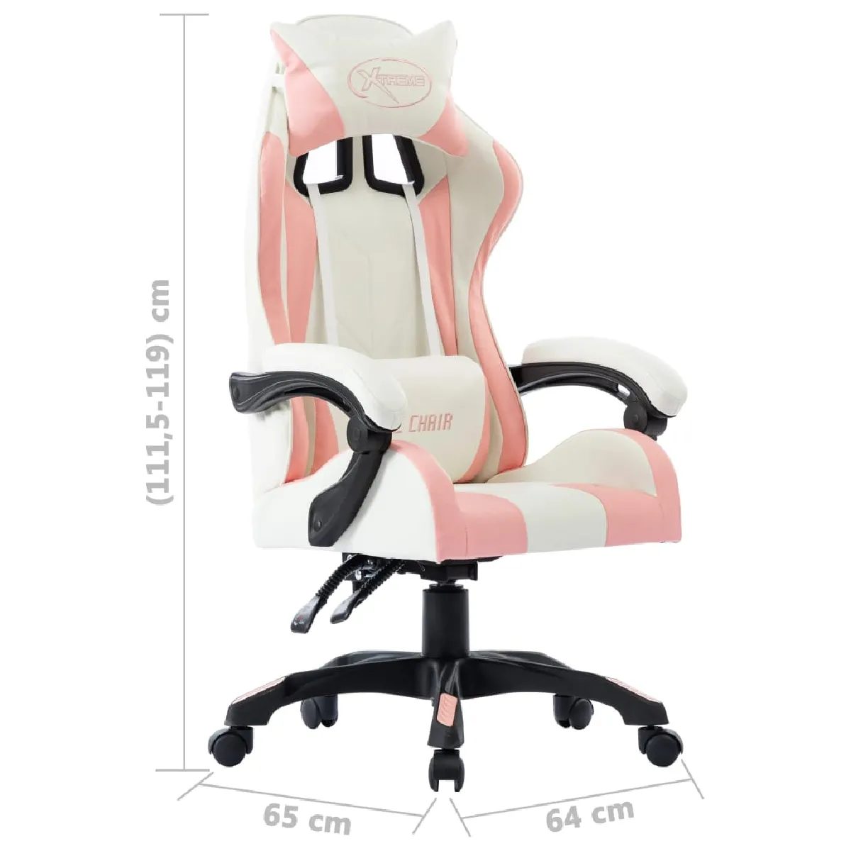 vidaXL Fauteuil de jeux vidéo - Rose