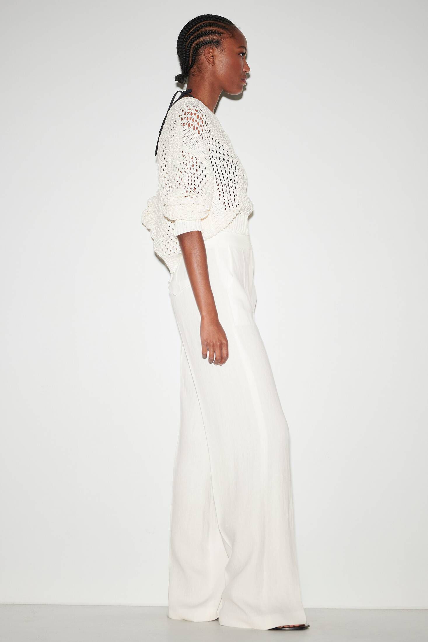 Luisa Cerano| Damen Marlenehose mit Leinen