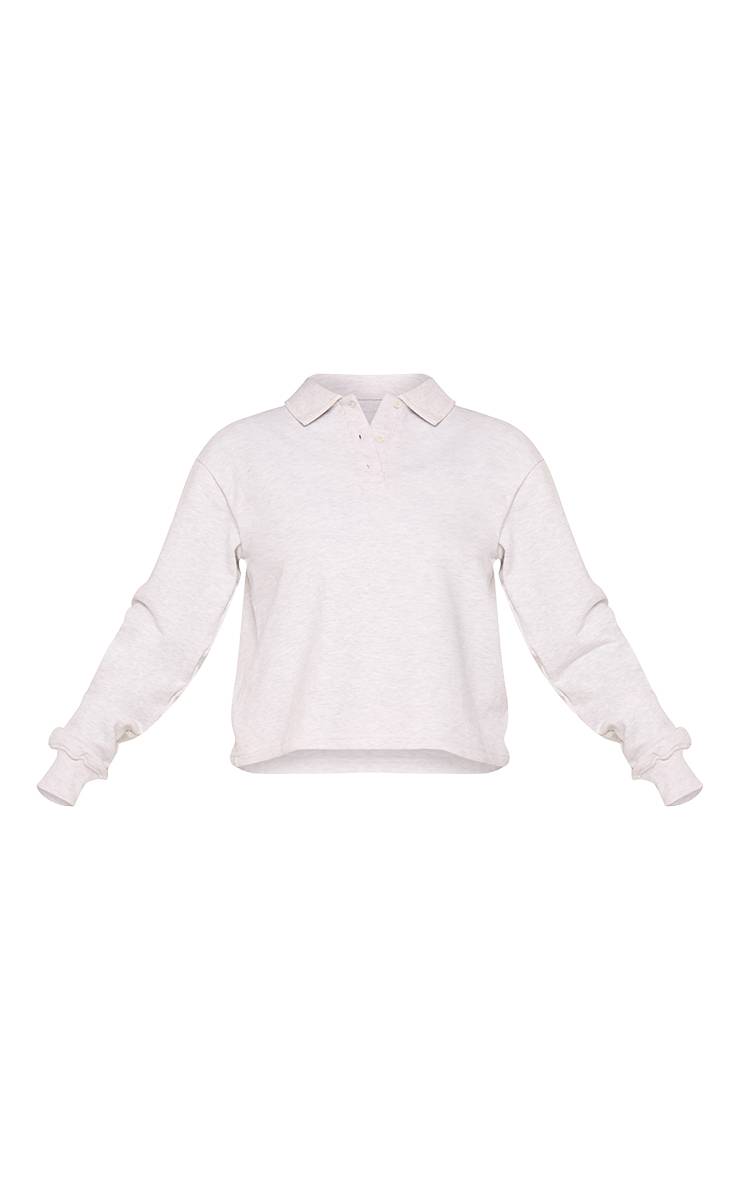 Gris Sweat-shirt Polo Léger Et Doux Cendre