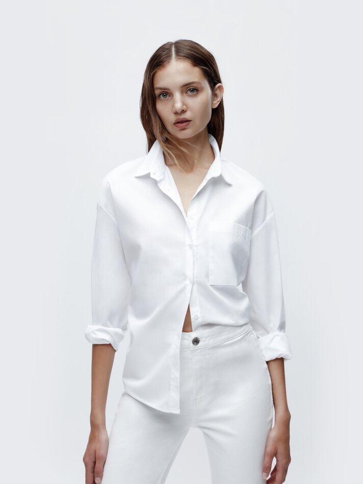 Calça jeans flare longa - Off White