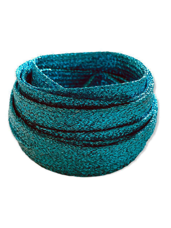 Lacets Pailletés Turquoise - 120 cm