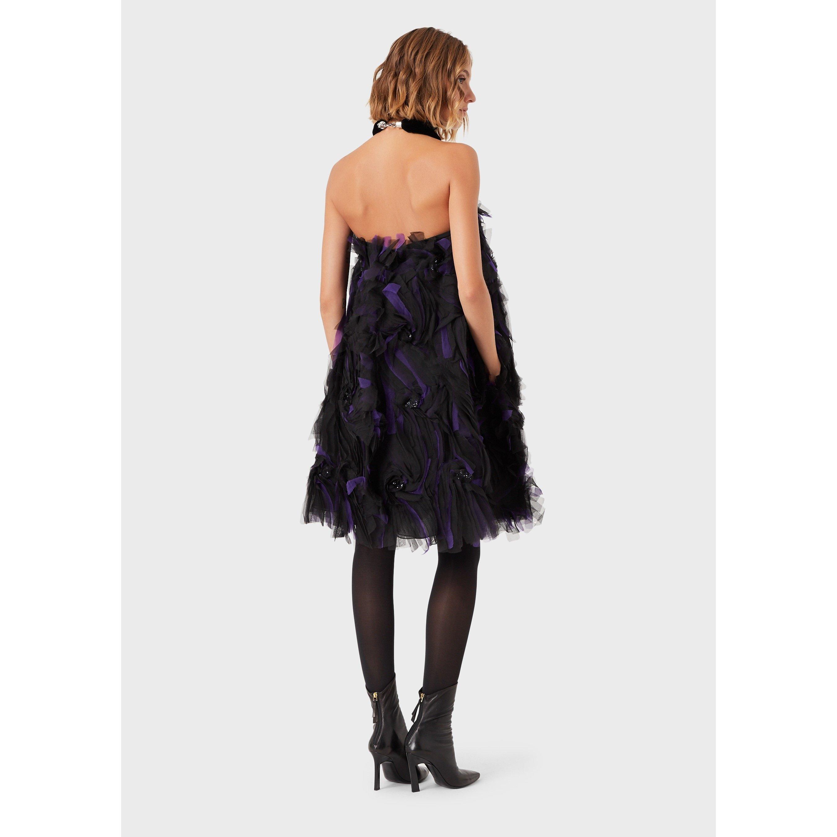 Emporio Armani Petiteroll Halter Neck Mini Dress