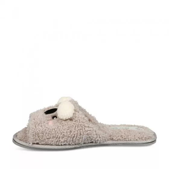 Chaussons ourson GRIS MERRY SCOTT