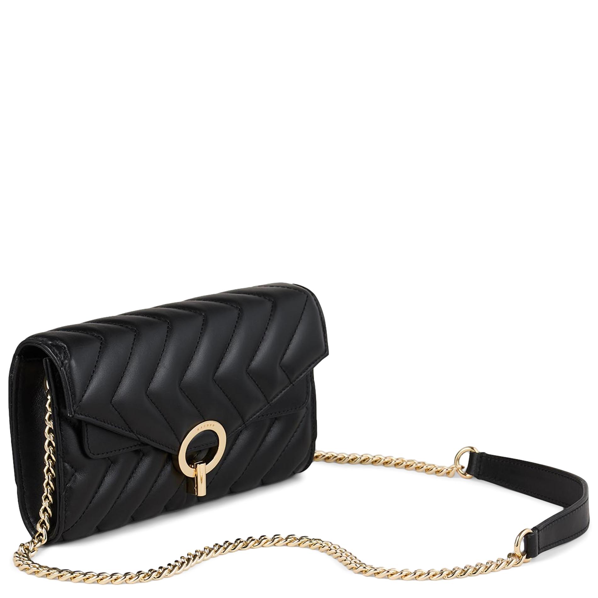 Pochette en cuir matelassée | Noir