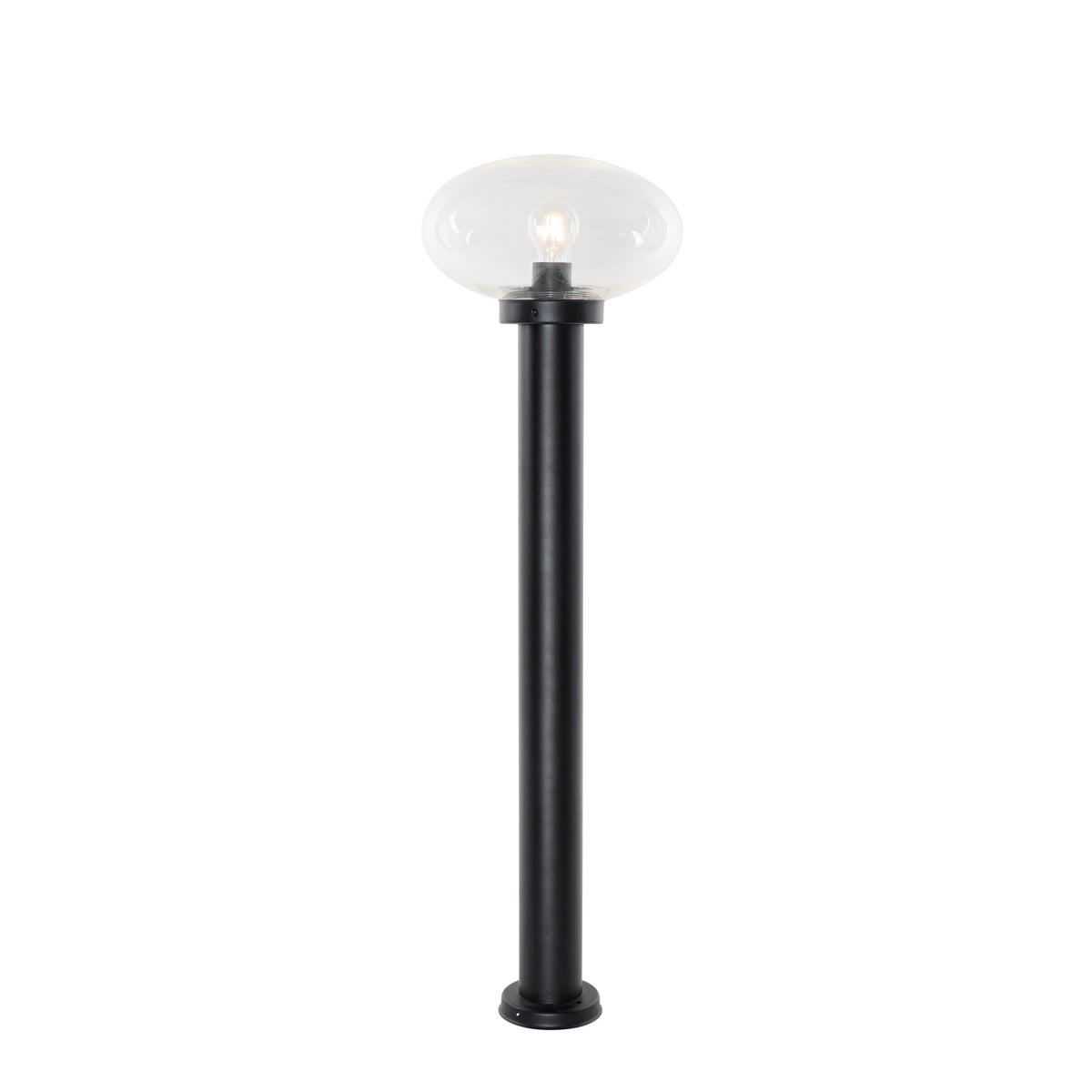 Moderne zwarte buitenpaal 100 cm - Elly