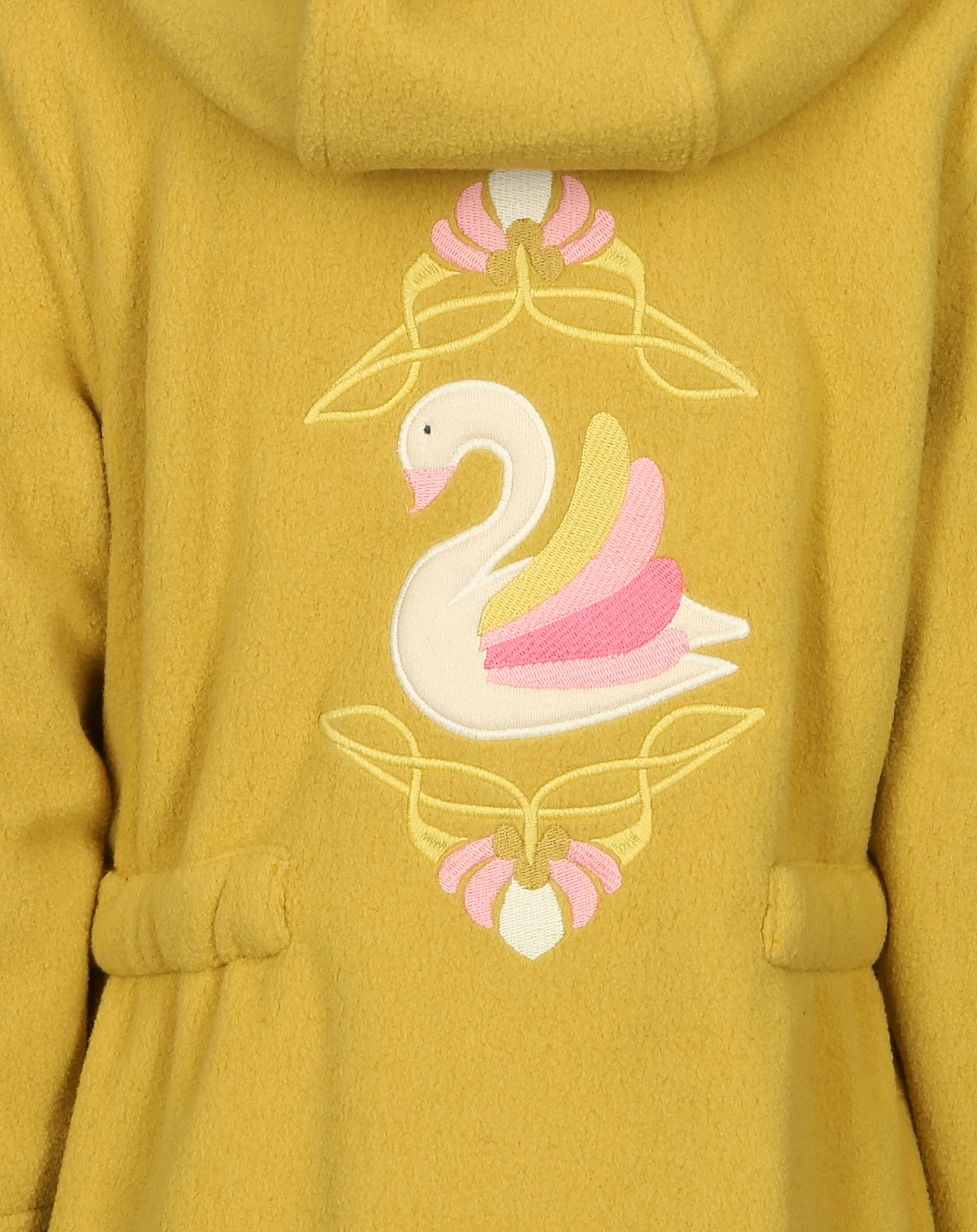 Fleece-Mantel SCHWAN gefüttert in gelb