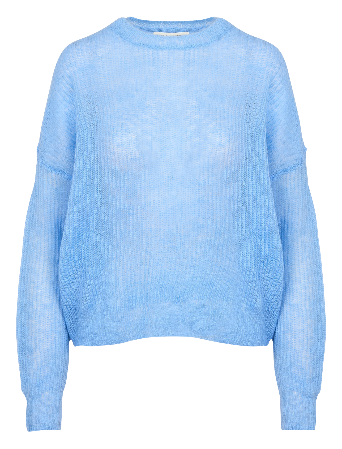 ELISE - Pull ample laine tricotée mélangée | Bleu