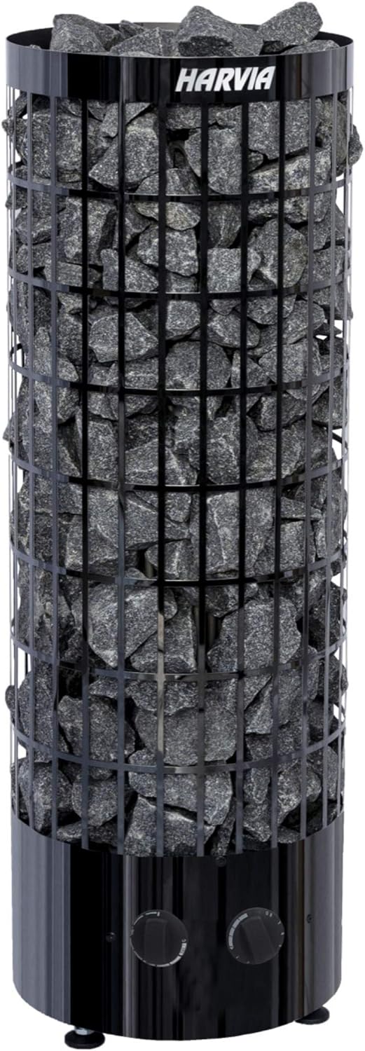 Harvia Cilindro Black Steel Saunaofen 6,8 kW PC70 integrierte Steuerung Stahl schwarz