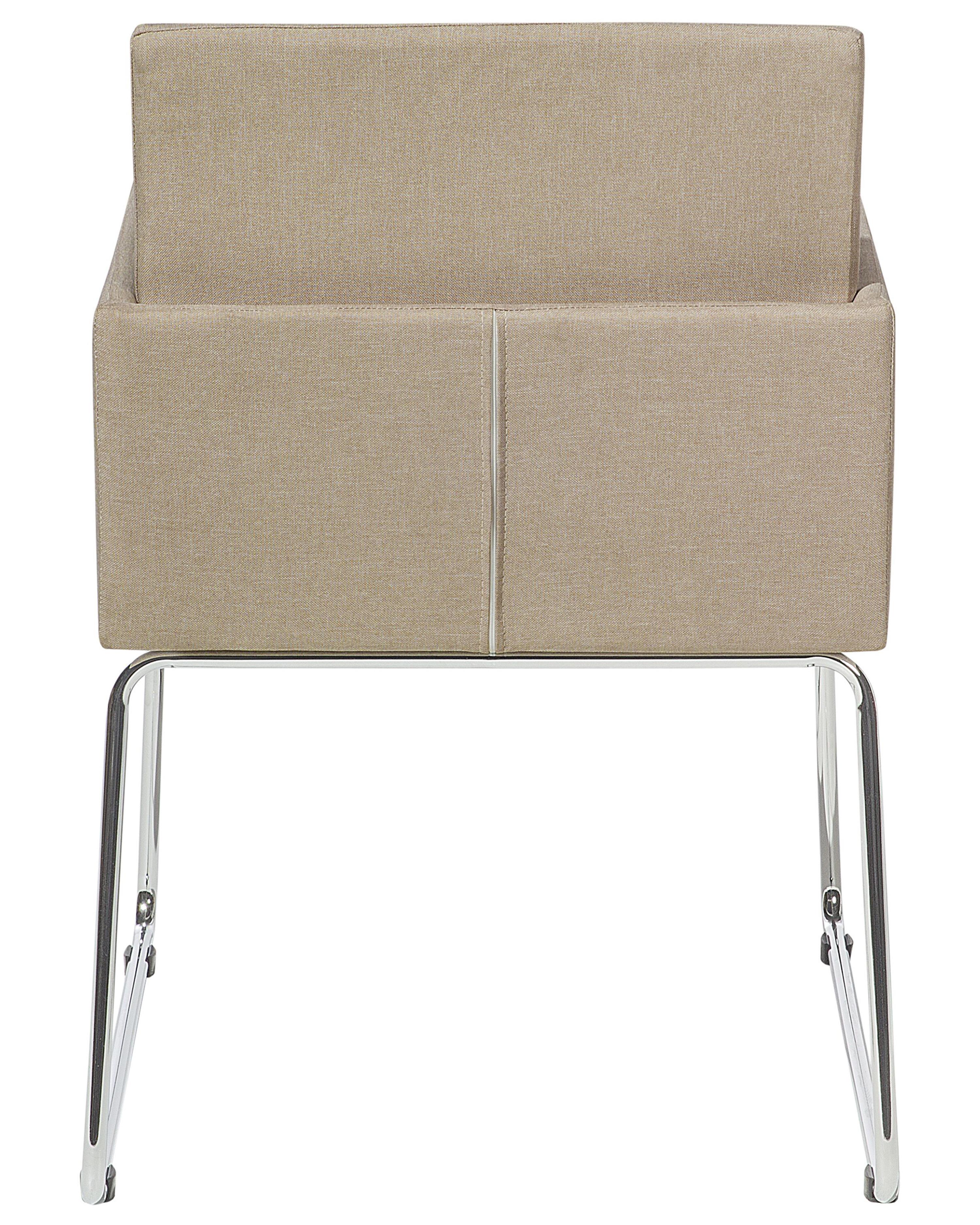 Set van 2 eetkamerstoelen GOMEZ Stof Beige