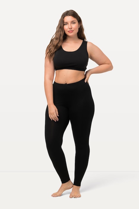 Leggings, wadenlang, schmales Bein, Elastikbund