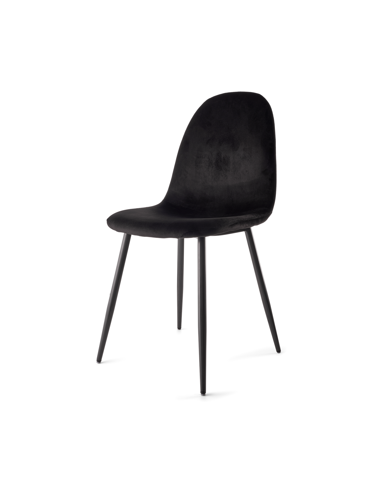 Stol i velour | Polyester/jern/poppeltræ/skum. 40,5 x 44,5 x 89 cm. | Smokey Grey