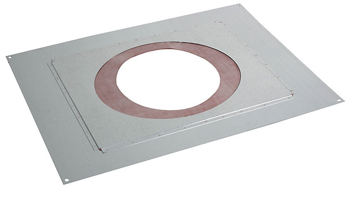 Plaque de distance de sécurité étanche PGI plafond ø100/150 mm Poujoulat