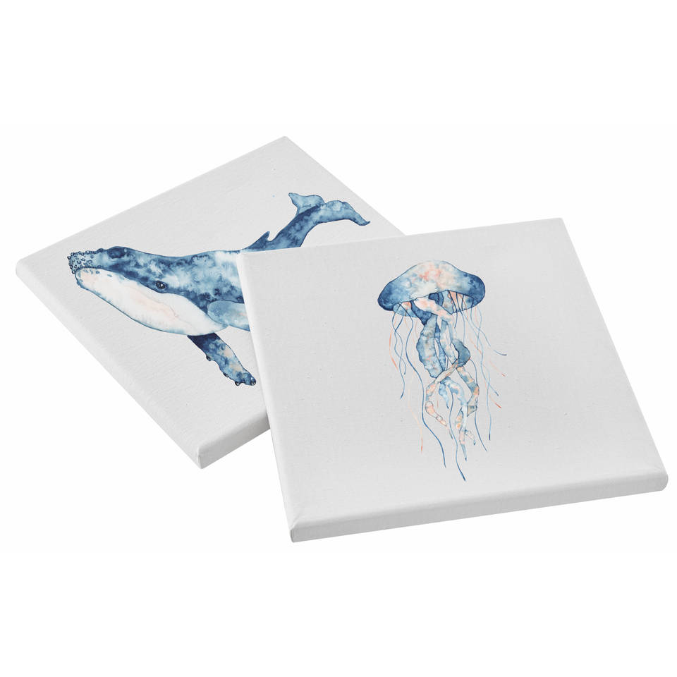 Nassau canvas set 2-delig - 20 x 20 cm