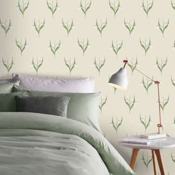 Vliesbehang Lilly creme (dessin 120974)