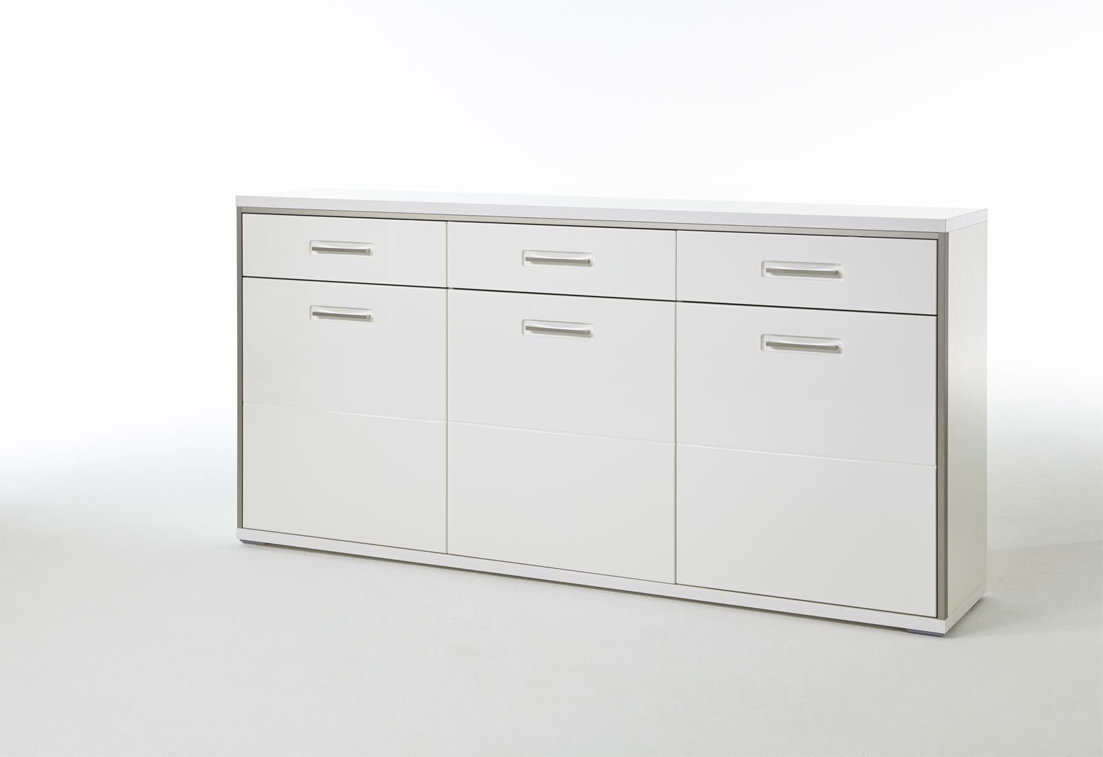 CASAVANTI Sideboard TRENTO 184 x 89 cm NB Hochglanz tiefzieh weiß