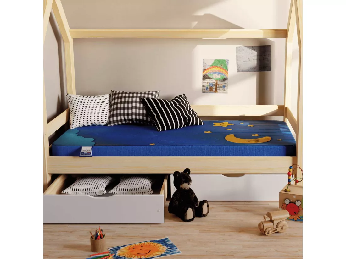 Matelas latex baby 70x140x10cm NOAH - Latex 100% Naturel - FaceA : tonique / FaceB : équlibré - Morphea