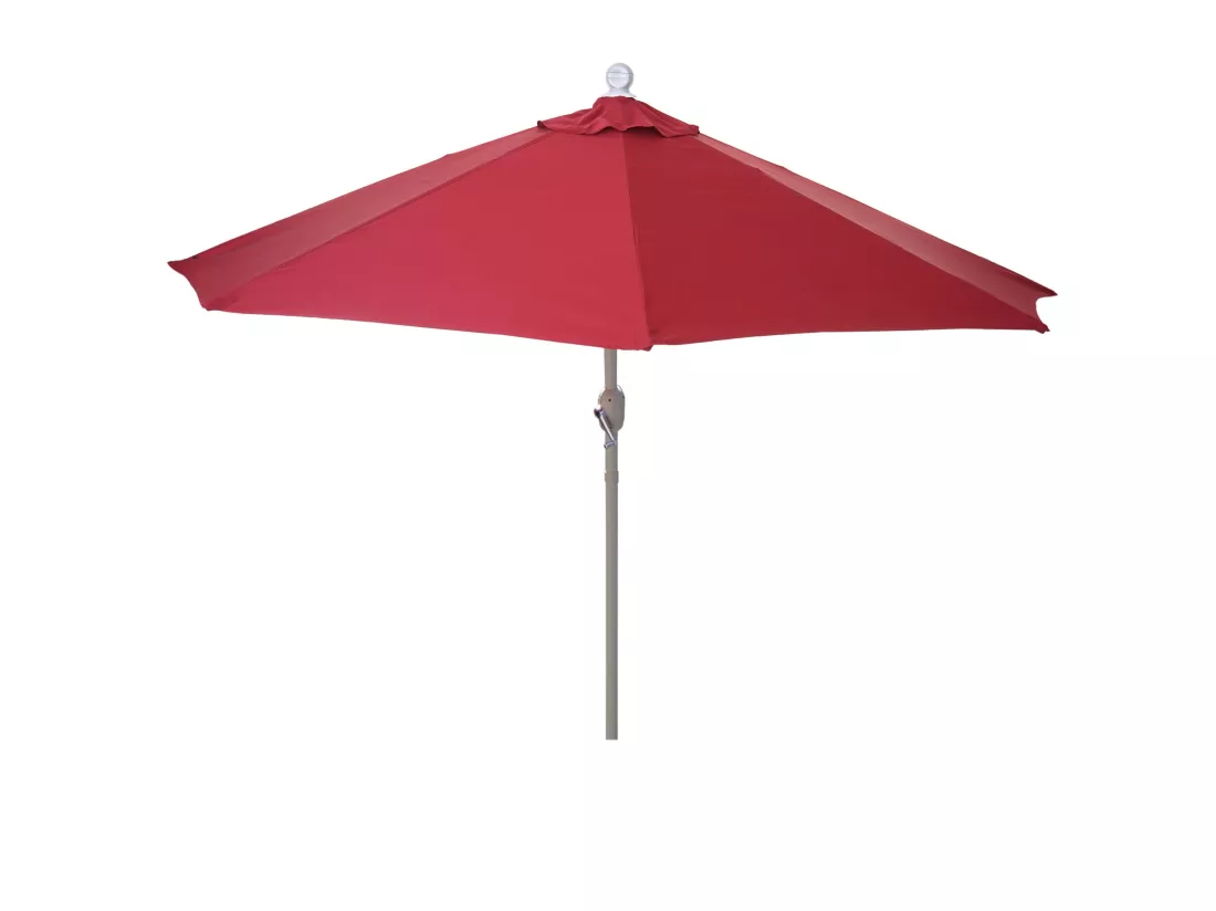 Demi parasol semi-circulaire balcon aluminium bordeaux 260 x 135 x 252 cm 04_0003852