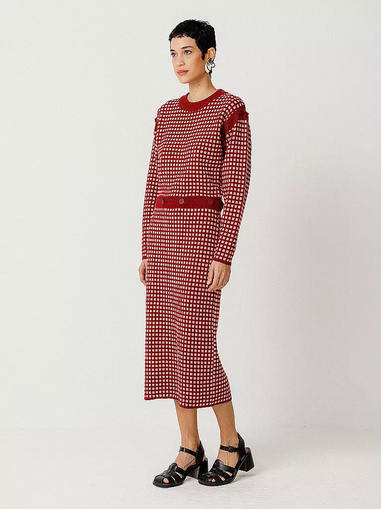 SKFK Midikleid LAKORA dunkelrot