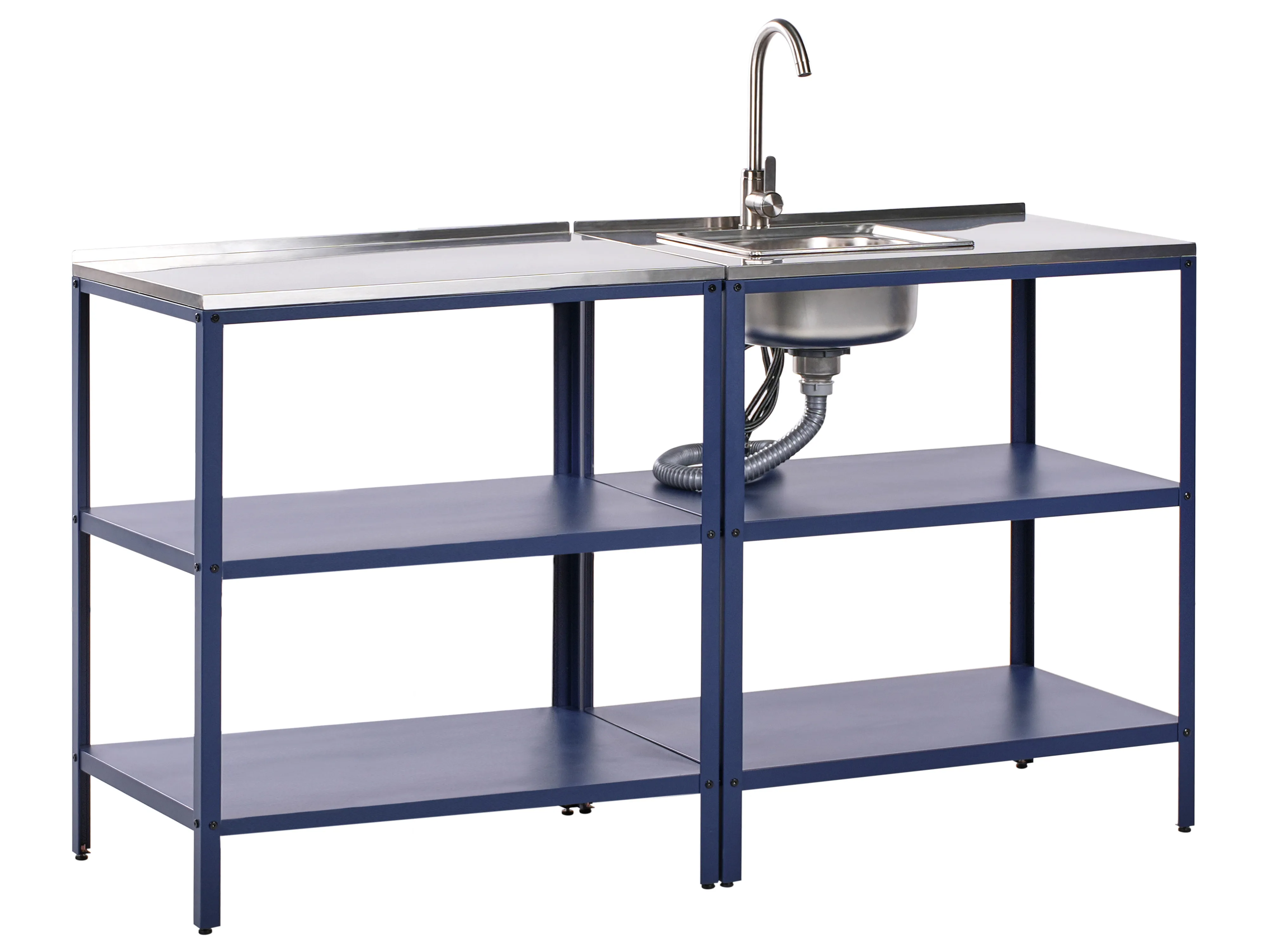 Tuin keukenset 2-delig met spoelbak VILAMA Blauw