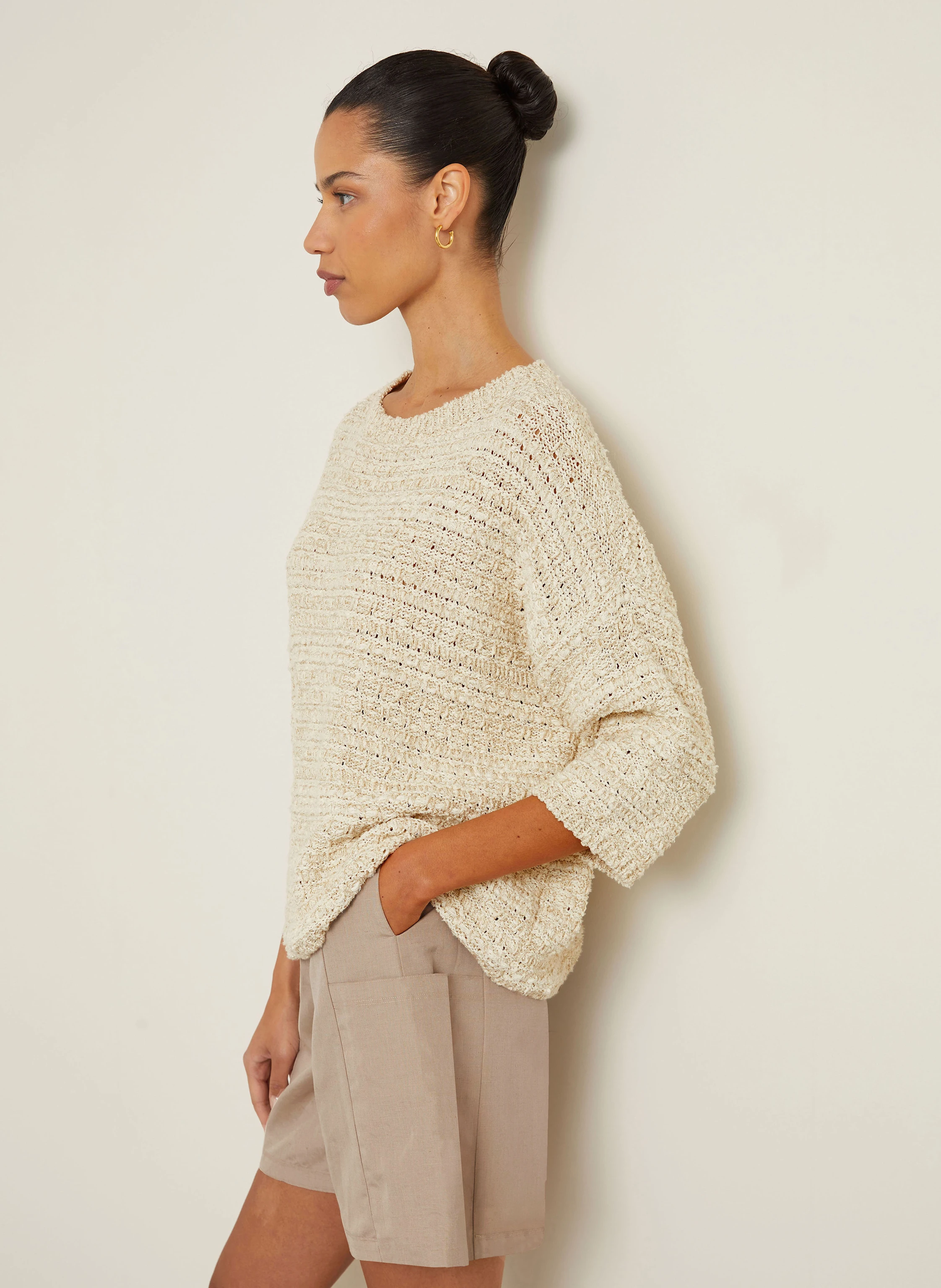 Max Mara Pullover ARDA mit Glitzergarn und 3/4-Arm