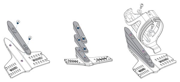 Kit d'Entretoises Profile Design HSF BTA Wedge Set pour Bidon Aéro