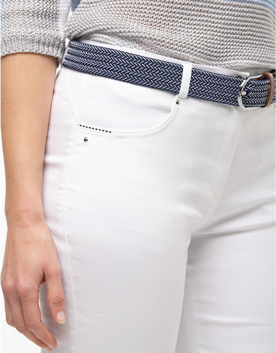 Jean blanc stretch coton